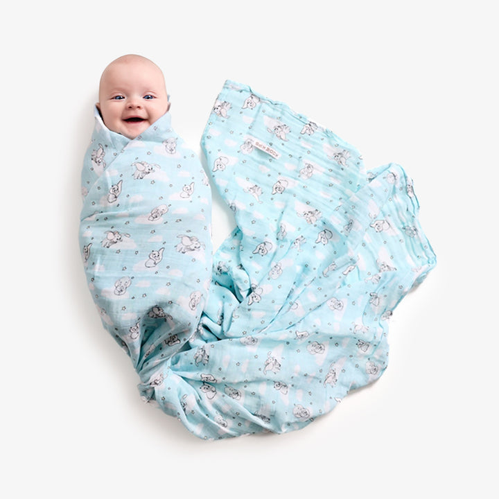 Muslin Swaddle - Elephant Print