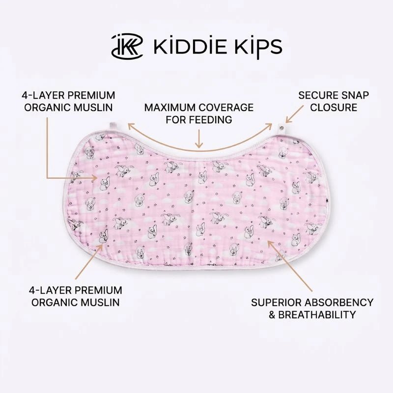 Tiny Tusk Muslin Burpy Bib Set - Kiddie Kips