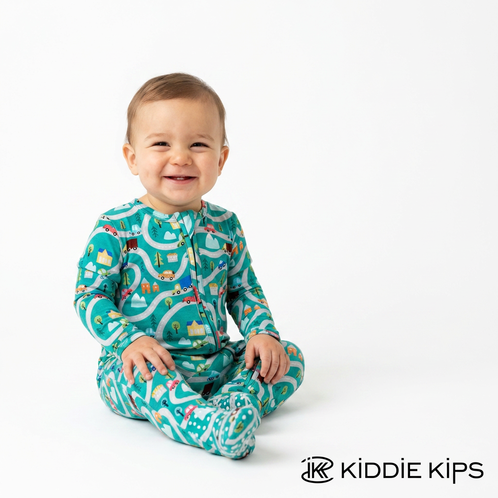 Bamboo One Piece PJ with Mittens - Little Speedy