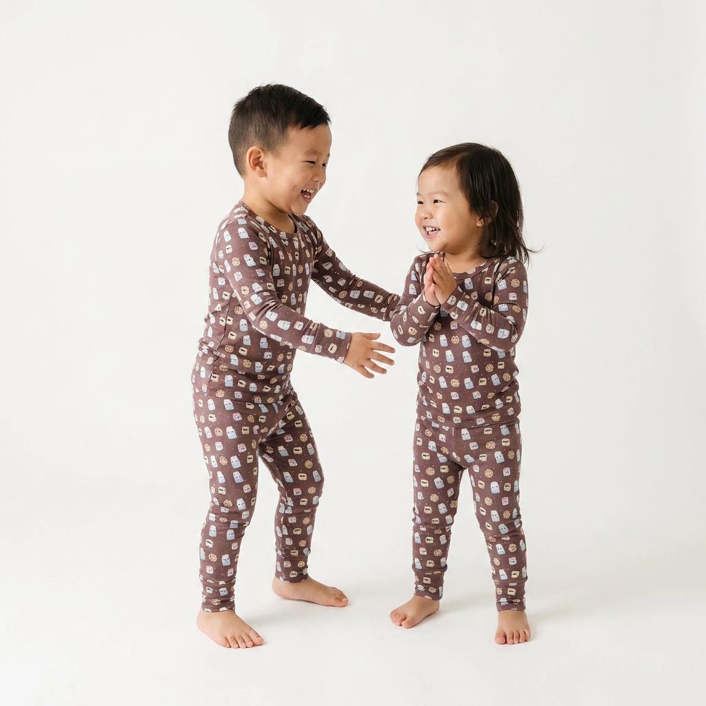 Bamboo 2 Piece PJ - Cookies & Milk - Kiddie Kips