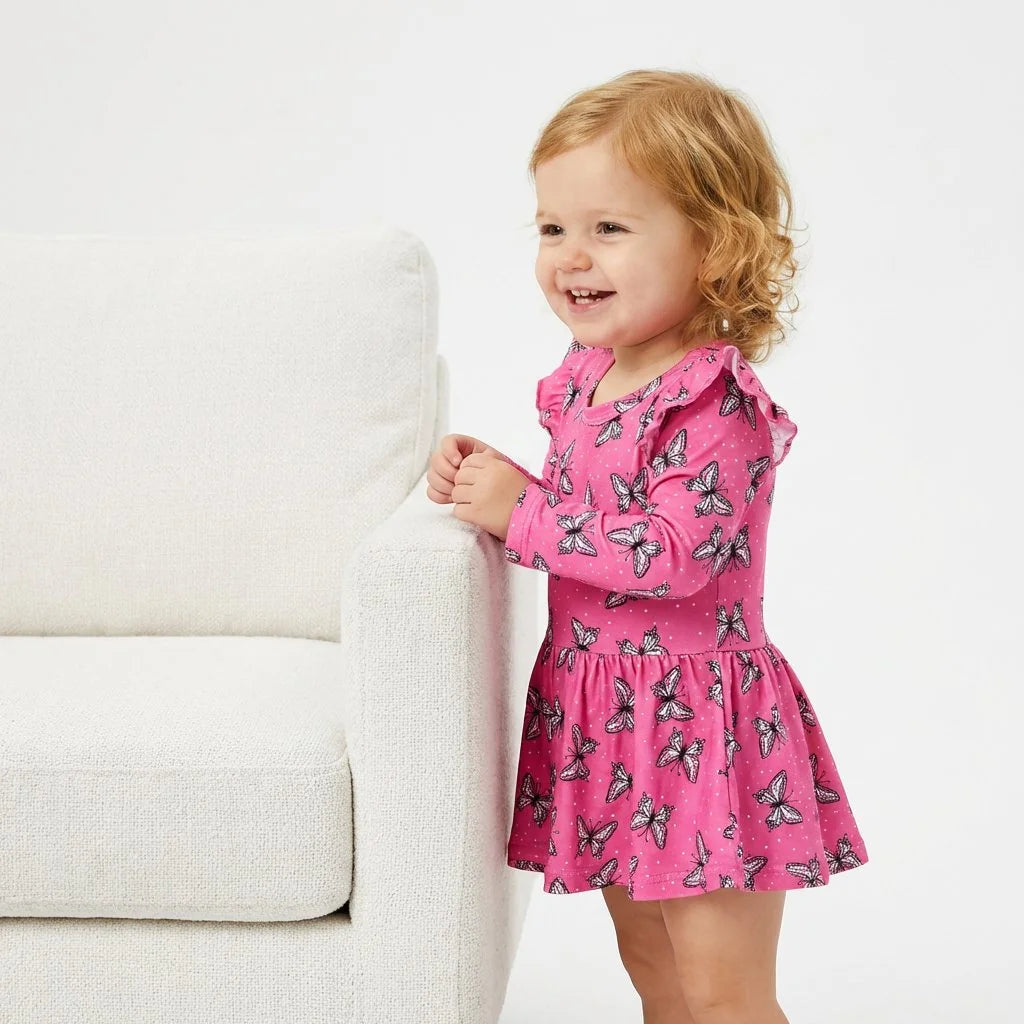 Full Sleeve Baby Girl Dress - Dreamy Flutters
