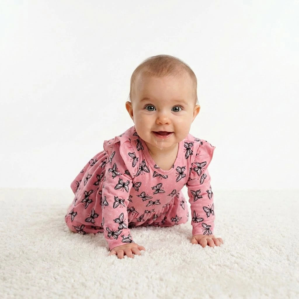 Full Sleeve Baby Girl Dress - Dreamy Flutters