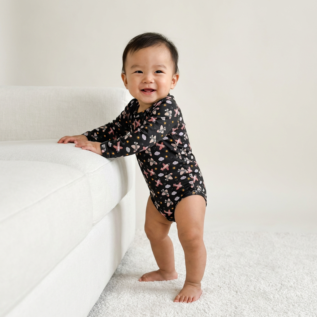 Bamboo Full Sleeve Body Suit - Dreamy Flight