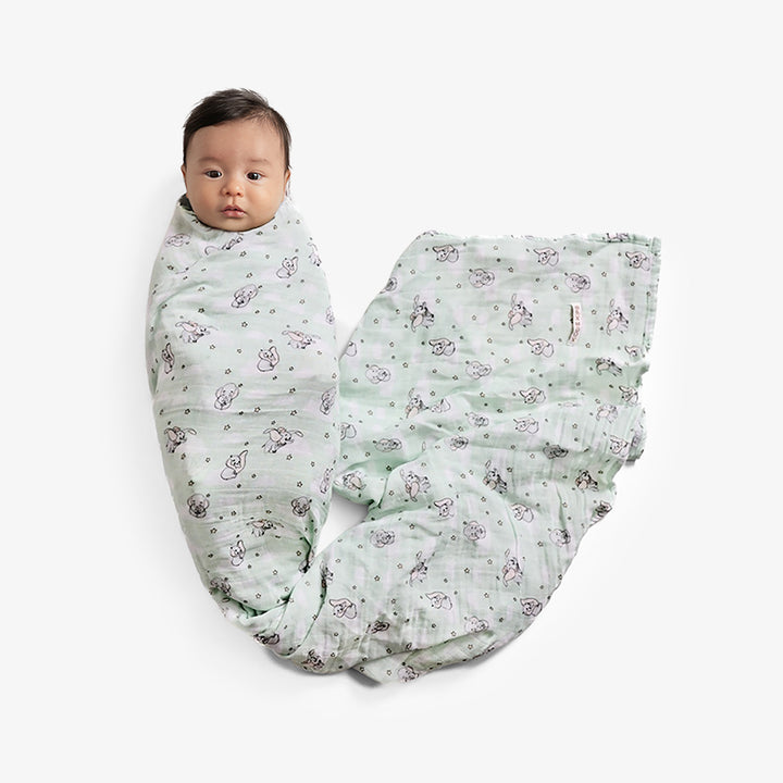 Muslin Swaddle - Elephant Print