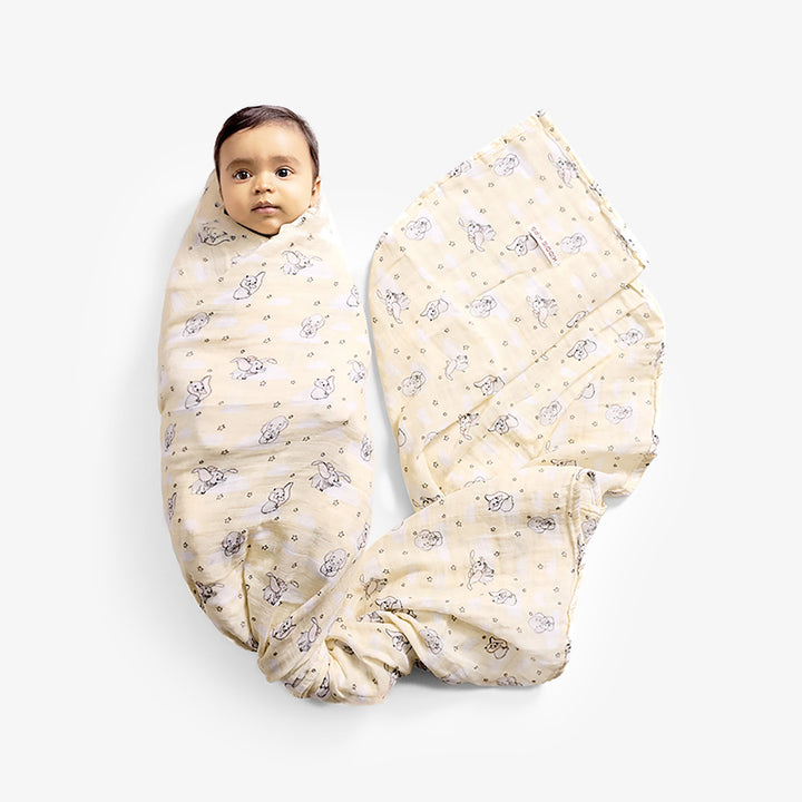 Muslin Swaddle - Elephant Print