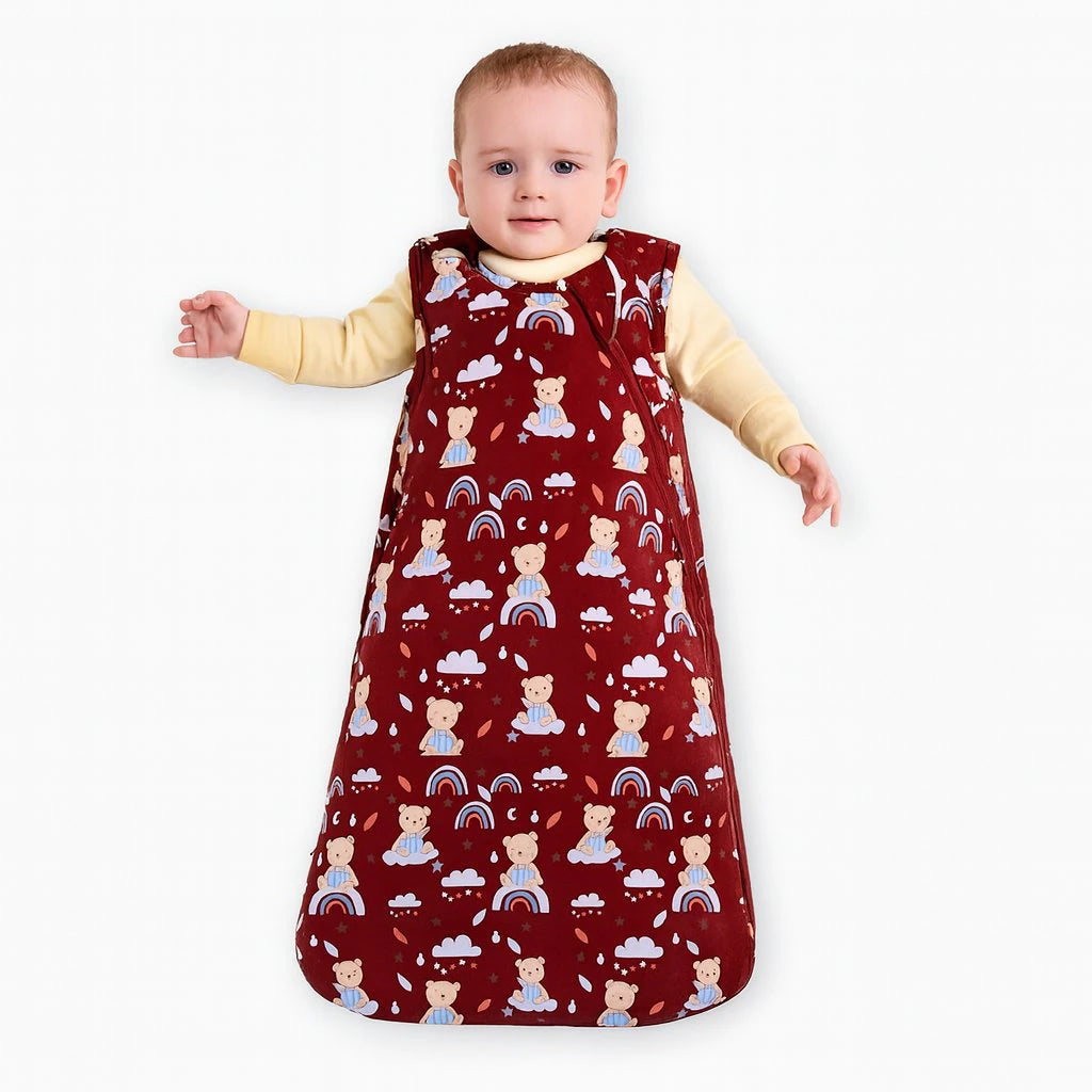 Bamboo Organic Muslin Sleep Sack - Teddy Snuggle