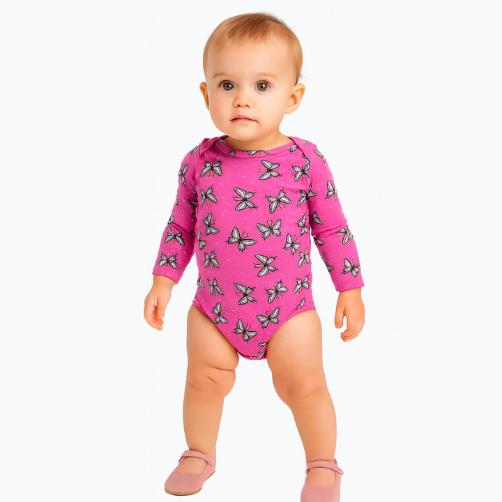 Full Sleeve Body Suit - Butterfly Print