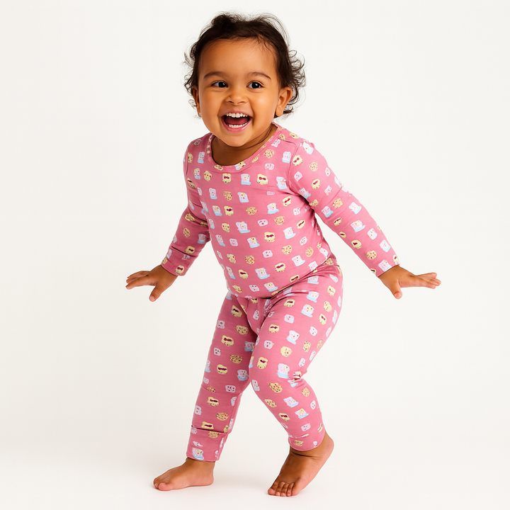 2 Piece PJ - Breakfast Print