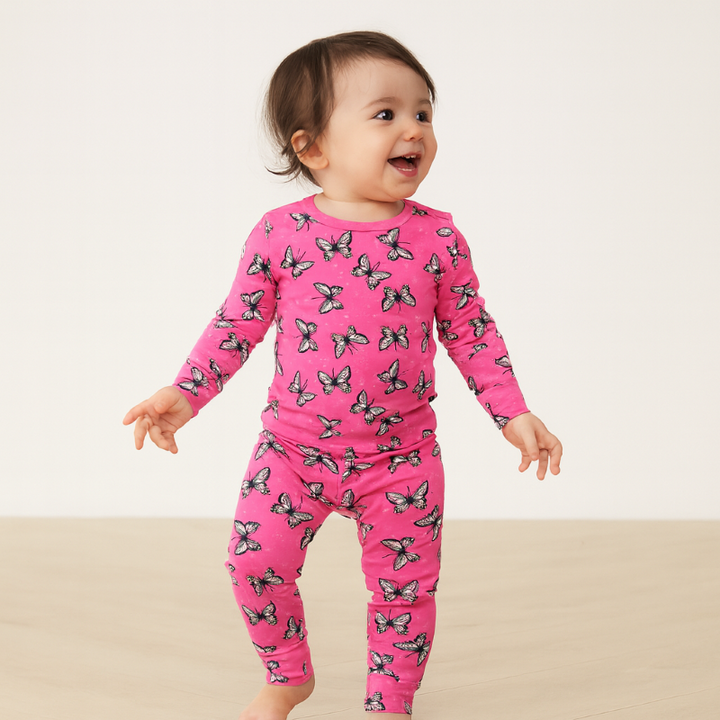 2 Piece PJ - Butterfly Print