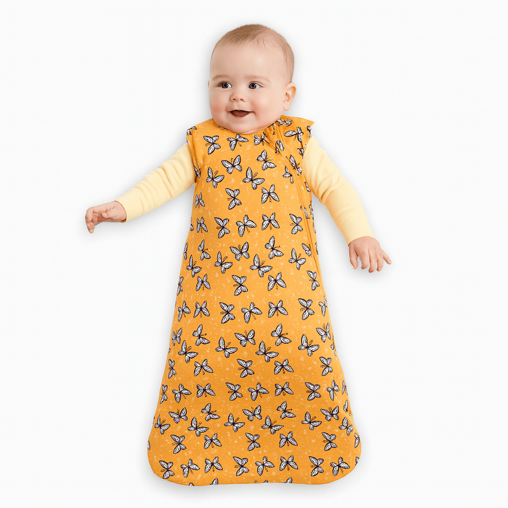 Bamboo & Organic Muslin Sleep Sack - Dreamy Flutters - Kiddie Kips