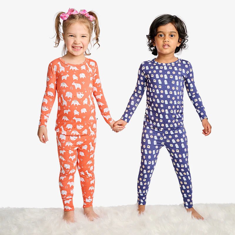Bamboo 2 Piece PJ - Cookies & Milk - Kiddie Kips