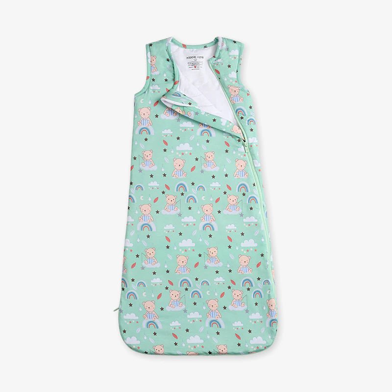Bamboo Organic Muslin Sleep Sack - Teddy Snuggle - Kiddie Kips