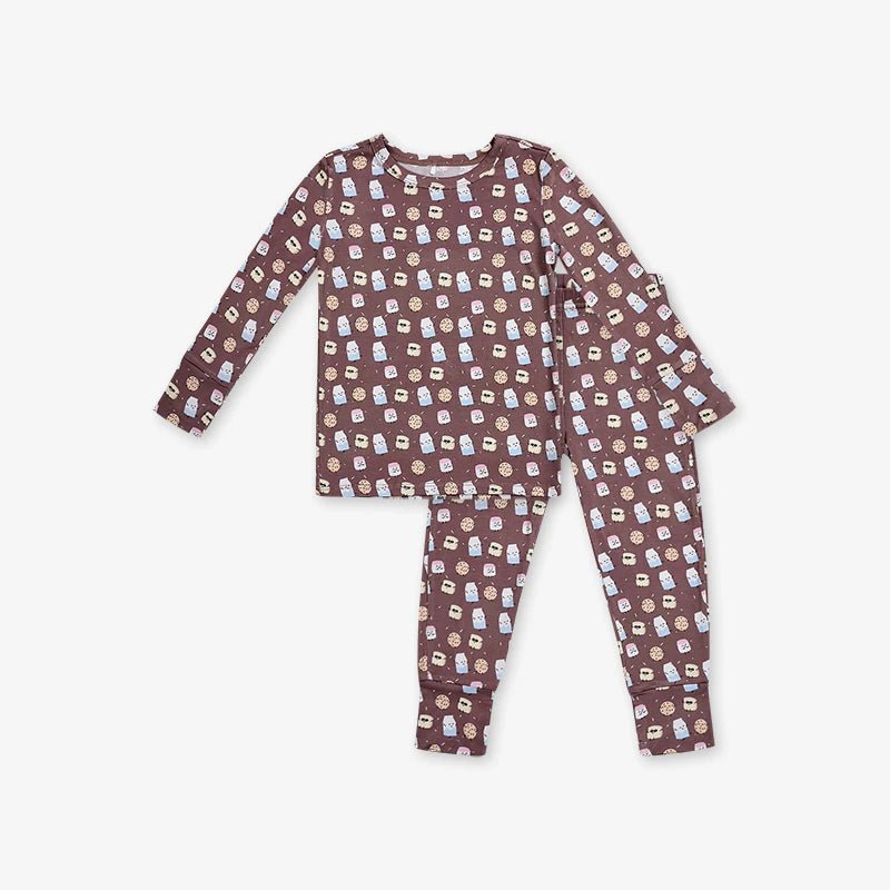Bamboo 2 Piece PJ - Cookies & Milk - Kiddie Kips