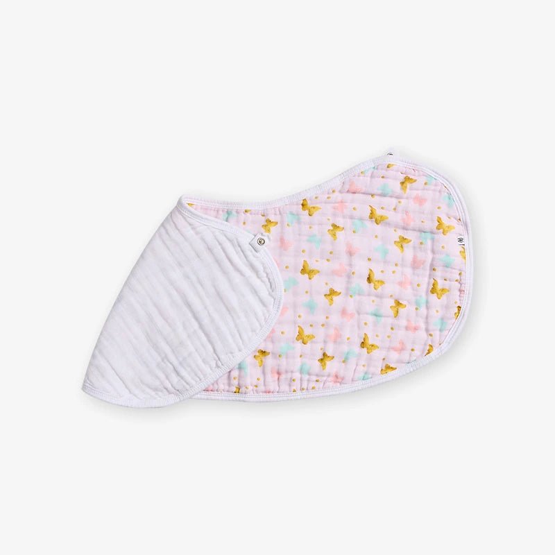 Muslin Burpy Bib - Butterfly Kisses - Kiddie Kips