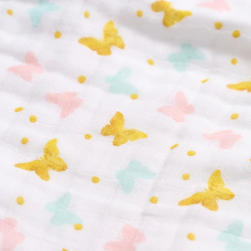 Muslin Burpy Bib - Butterfly Kisses - Kiddie Kips