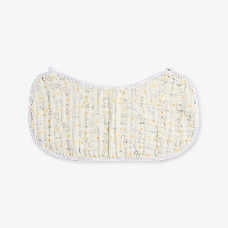 Muslin Burpy Bib - Giraffe Friends - Kiddie Kips