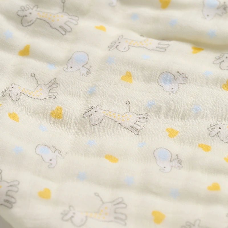 Muslin Burpy Bib - Giraffe Friends - Kiddie Kips