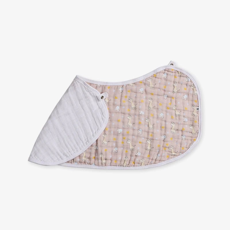 Muslin Burpy Bib - Giraffe Friends - Kiddie Kips