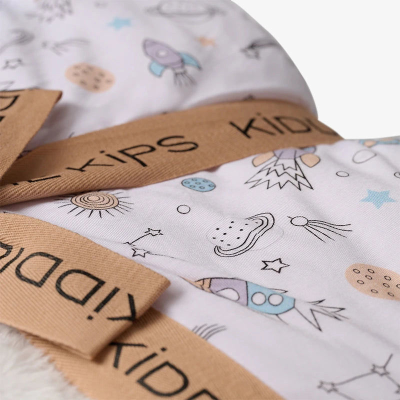 Bamboo Plush Blanket - Rocket Galaxy II