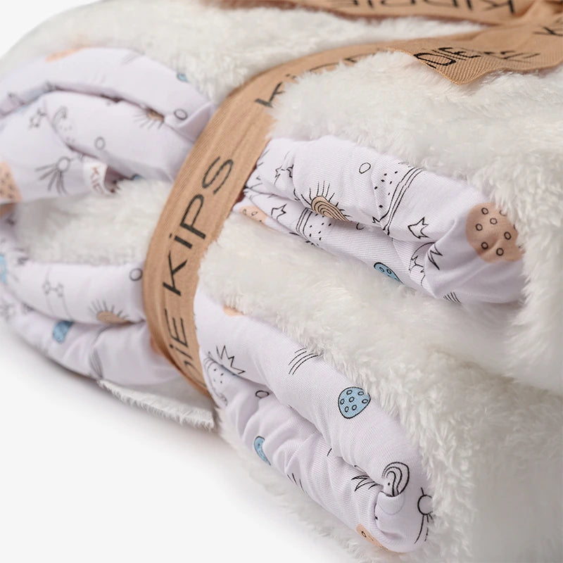 Bamboo Plush Blanket - Rocket Galaxy II