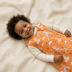 Bamboo Organic Muslin Sleep Sack - Teddy Snuggle - Kiddie Kips