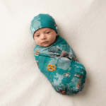 Bamboo Swaddle and Beanie - Little New Yorker - Kiddie Kips