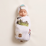 Bamboo Swaddle and Beanie - Little New Yorker - Kiddie Kips
