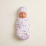 Bamboo Swaddle and Beanie - Moonlight Princess - Kiddie Kips