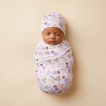 Bamboo Swaddle and Beanie - Moonlight Princess - Kiddie Kips