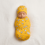 Bamboo Swaddle and Beanie - Rocket Galaxy - Kiddie Kips