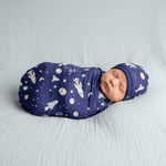 Bamboo Swaddle and Beanie - Rocket Galaxy - Kiddie Kips