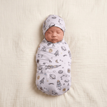 Bamboo Swaddle and Beanie - Rocket Galaxy - Kiddie Kips