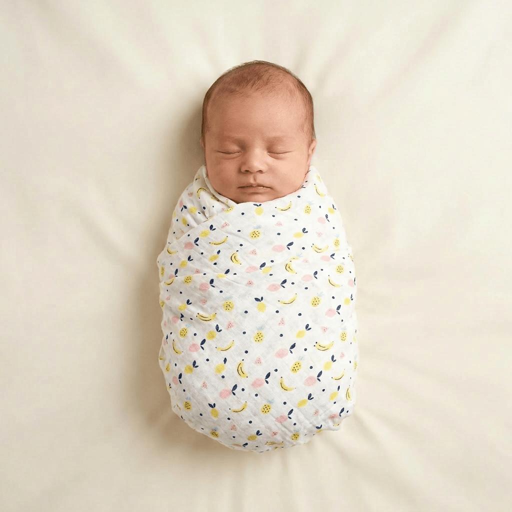 Muslin Swaddle - Citrus & Berries - Kiddie Kips