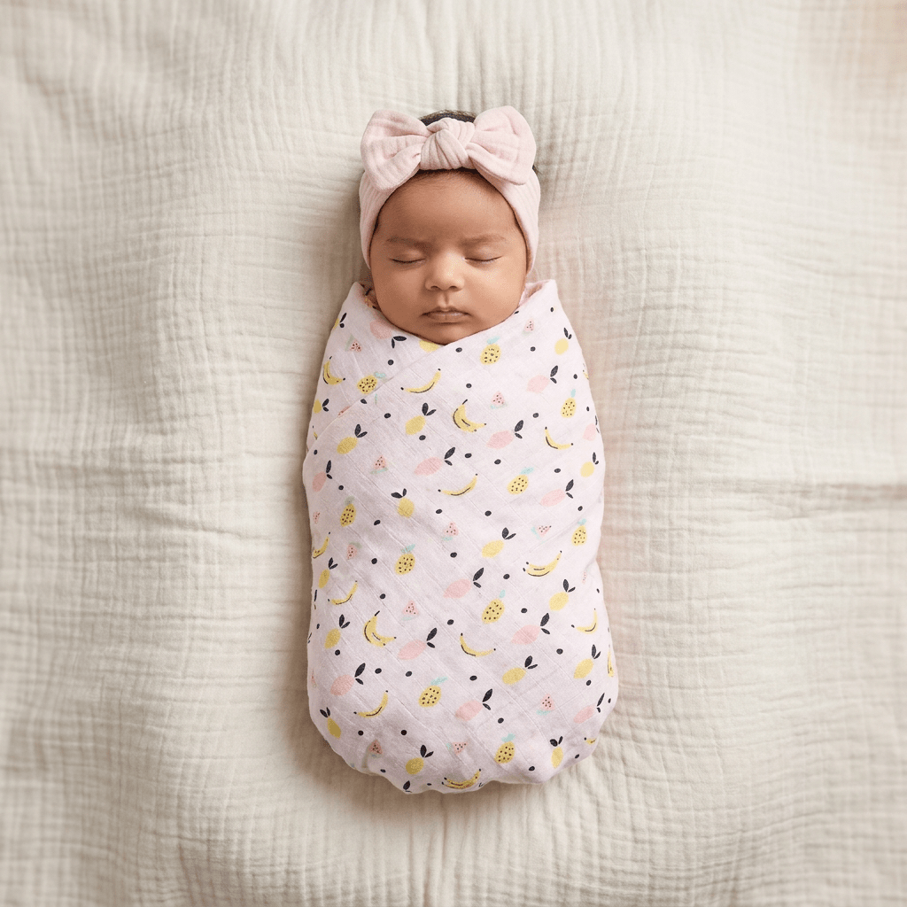 Muslin Swaddle - Citrus & Berries - Kiddie Kips