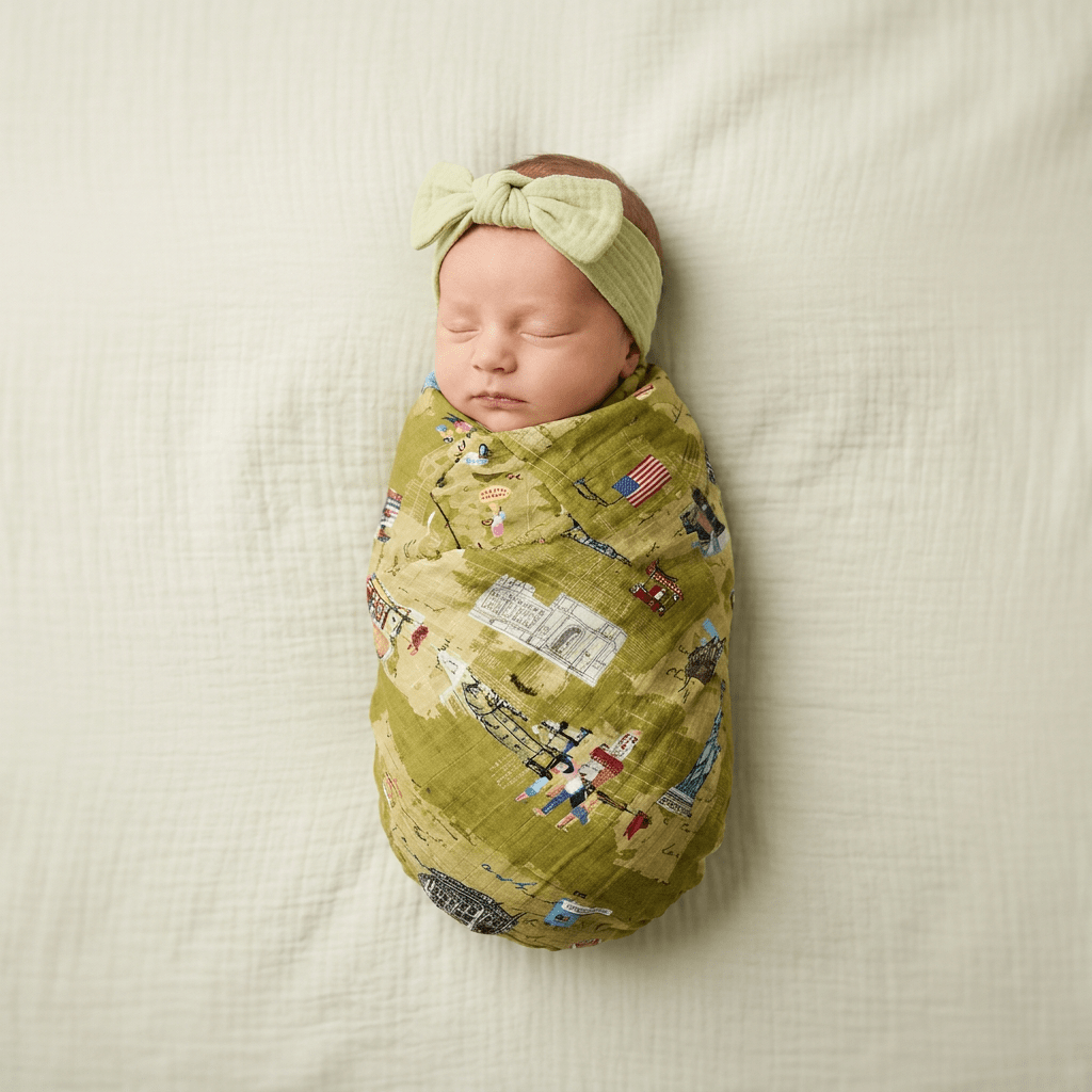 Muslin Swaddle - Little New Yorker - Kiddie Kips