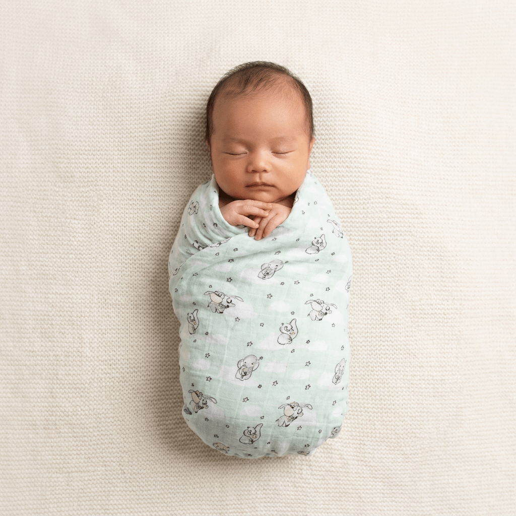 Muslin Swaddle - Tiny Tusk - Kiddie Kips
